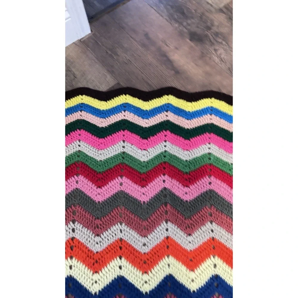 Crotchet Afghan In A Chevron Pattern